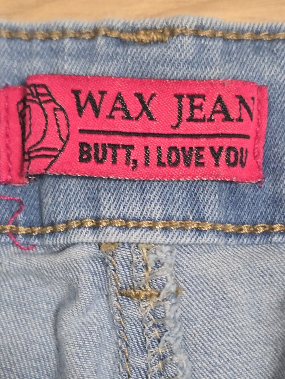 Wax Jean Plus Size Push-Up Distressed Cuffed Denim Shorts Light Wash 3XL - Picture 9 of 9